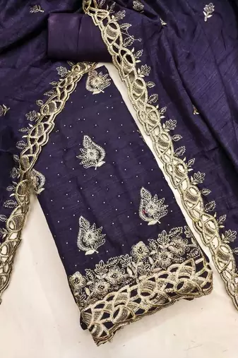Embellished Unstitched Dress Material
