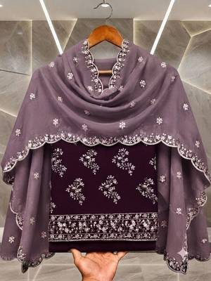 Embellished Unstitched Dress Material 3