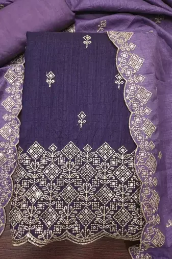 Embellished Unstitched Dress Material