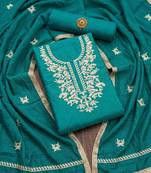 Green Unstitched Dress Material