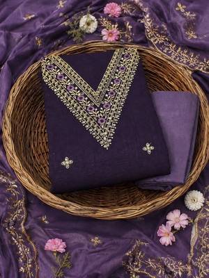 Embellished Unstitched Dress Material 2