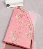 Pink Unstitched Dress Material