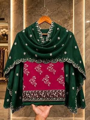 Embellished Unstitched Dress Material 2