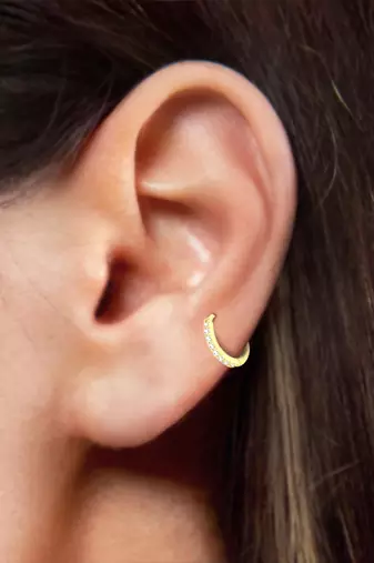 American diamond studded hoop earrings jewelry