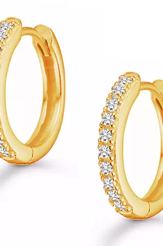 American diamond studded hoop earrings jewelry