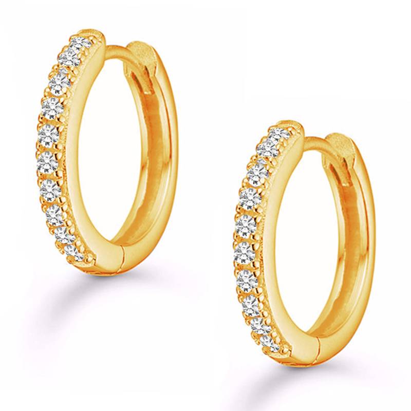 American diamond studded hoop earrings jewelry