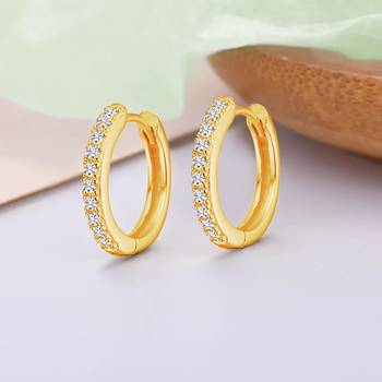 American diamond studded hoop earrings jewelry 3