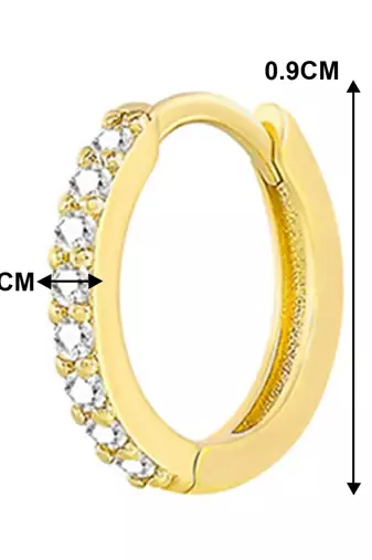 American diamond studded hoop earrings jewelry
