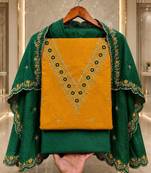 Embellished Unstitched Dress Material