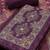 Purple Printed Unstitched Dress Material
