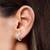 American diamond studded hoop earring jewellry
