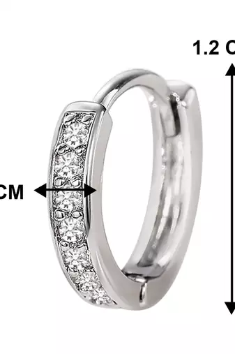 American diamond studded hoop earring jewellry