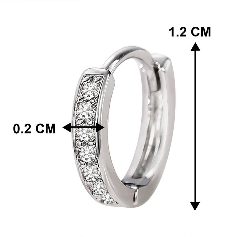American diamond studded hoop earring jewellry
