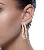 American diamond studded hoop earrings wear jewelry