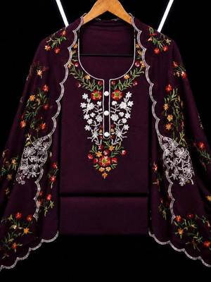 Embellished Unstitched Dress Material 2