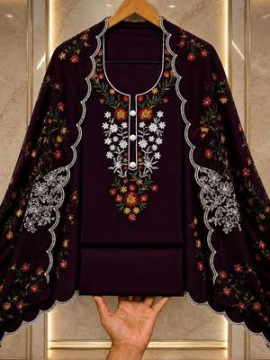 Embellished Unstitched Dress Material 5