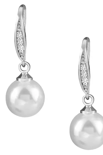 Pearl studded drop earrings jewellry
