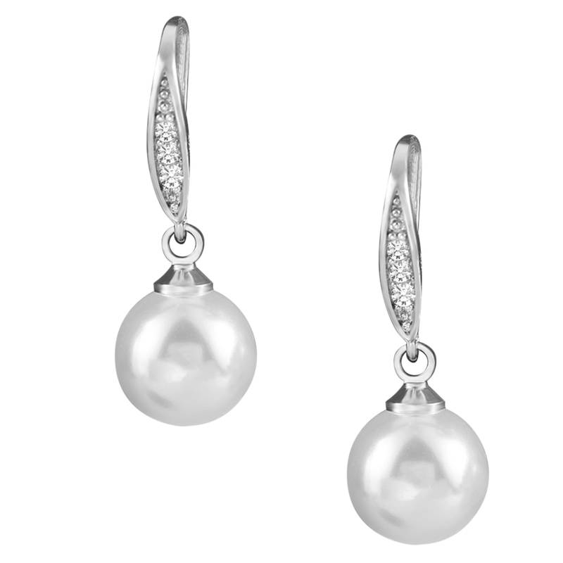 Pearl studded drop earrings jewellry