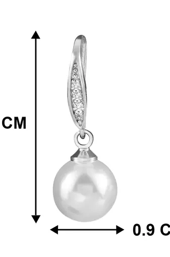 Pearl studded drop earrings jewellry