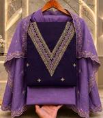 Embellished Unstitched Dress Material