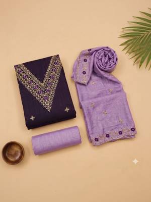 Embellished Unstitched Dress Material 3
