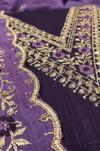 Embellished Unstitched Dress Material