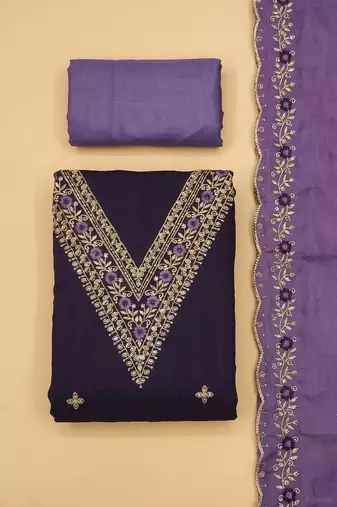 Embellished Unstitched Dress Material