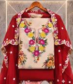 Embellished Unstitched Dress Material