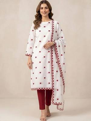 Embroidered Unstitched Dress Material 1