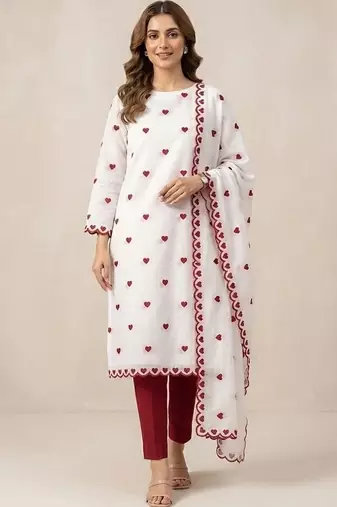 Embroidered Unstitched Dress Material