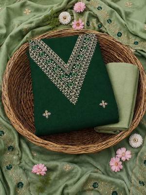 Embellished Unstitched Dress Material 2