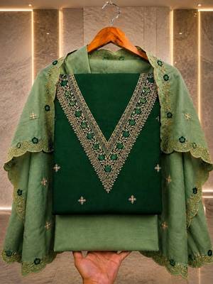 Embellished Unstitched Dress Material 3