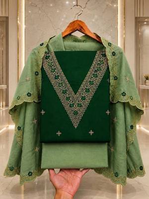 Embellished Unstitched Dress Material 5