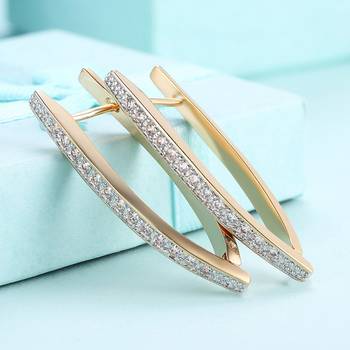 Diamond cut cz clutch back hoop earrings jewelry 2