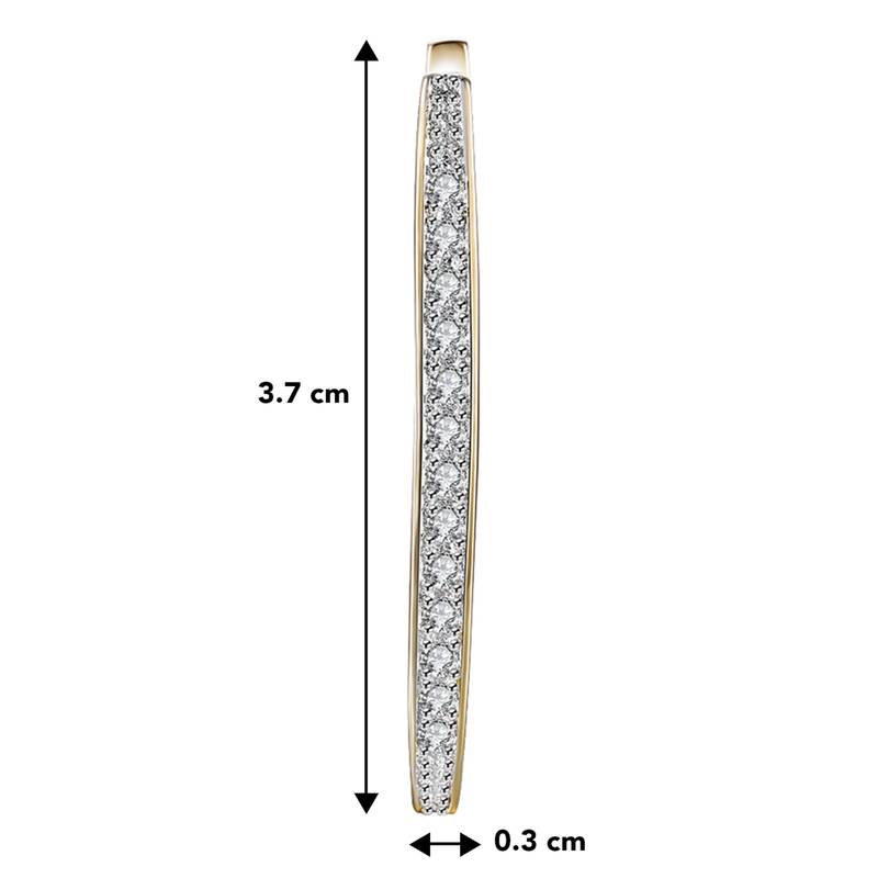Diamond cut cz clutch back hoop earrings jewelry