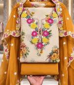 Embellished Unstitched Dress Material