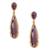 Purple crystal studded gold plated drop & dangle earrings jewelry