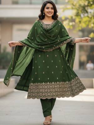 Embellished Unstitched Dress Material 1