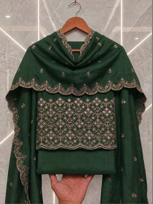 Embellished Unstitched Dress Material 5