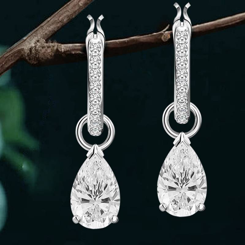 American diamond studded drop earring jewellry