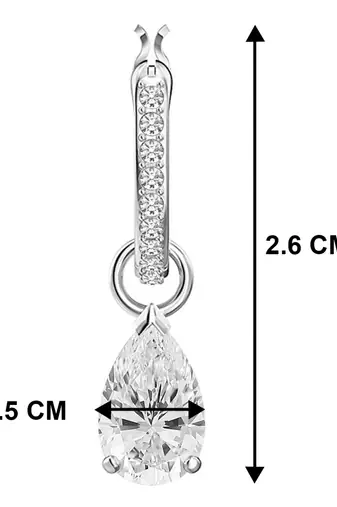 American diamond studded drop earring jewellry