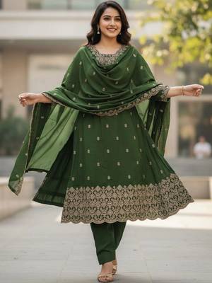 Embellished Unstitched Dress Material 1
