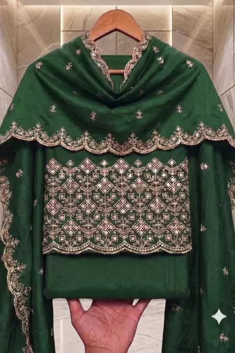 Embellished Unstitched Dress Material