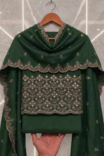 Embellished Unstitched Dress Material