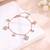 Rose charm bracelet crystal studded festive casual wear jewelry for women