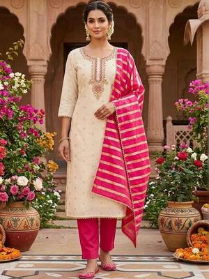 Embroidered Unstitched Dress Material 1