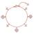 Rose charm bracelet crystal studded festive casual wear jewelry for women
