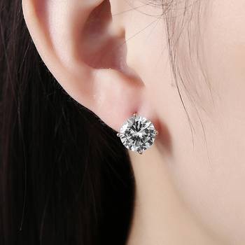 Fancy huggie hoop earrings cz studded festive casual wear jewelry for 1