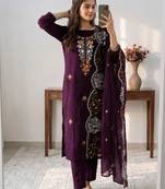 Embroidered Unstitched Dress Material