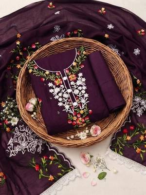 Embroidered Unstitched Dress Material 2